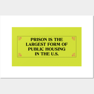 Prison Is The Largest Form Of Public Housing Posters and Art